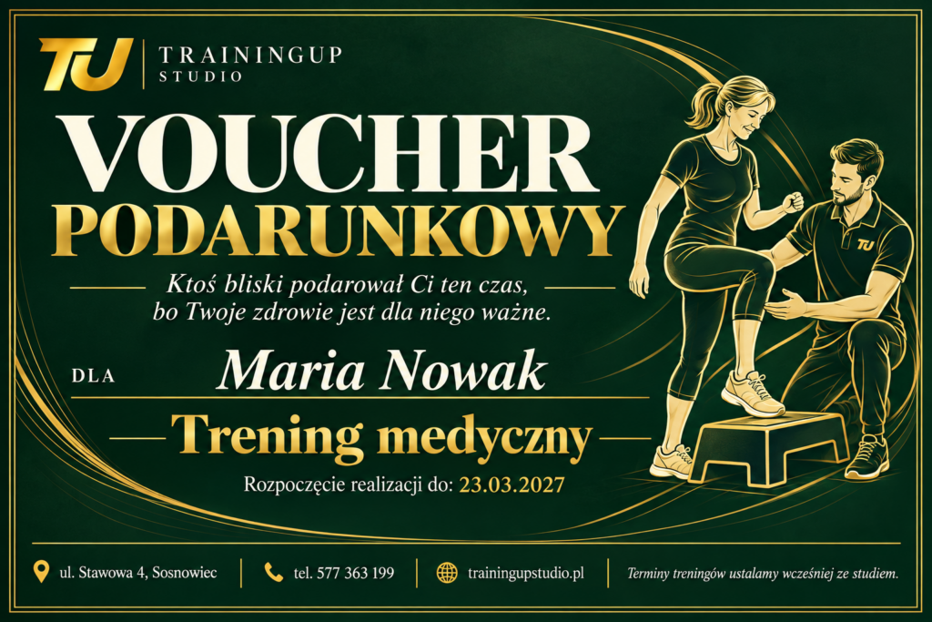 Voucher podarunkowy na trening medyczny – TrainingUp Studio Sosnowiec